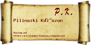 Pilinszki Kászon névjegykártya